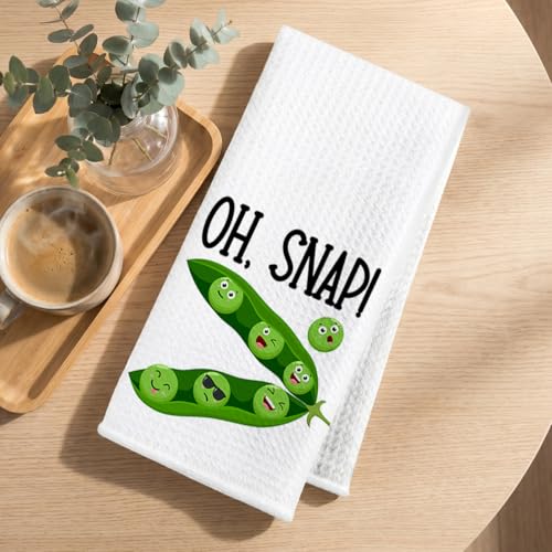 Image of 4 Pcs Funny Vegetable Kitchen Towels 24x14 Inch, Chili Carrot Pepper Tomato Decor Microfiber Reusable Tea Towels for Kitchen Farmhouse, Durable Waffle Dish Drying Towel, Plant Gifts for Women Mom