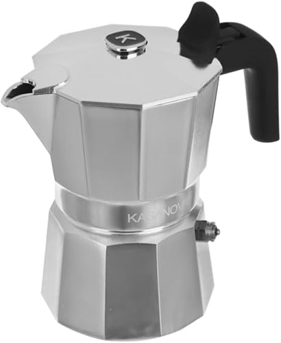 KASANOVA 3-cup coffee maker, Neapolitan coffee maker, in collaboration with deepdesign, aluminum coffee maker.