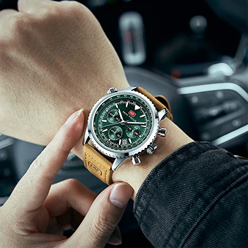 Image of AIMES Mens Watches Chronograph Waterproof Sport Military Watch for Men Analog Quartz Movement Stylish Wrist Watch Elegant Gift Watch for Men