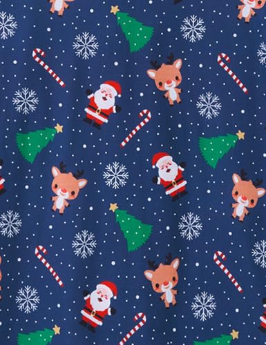 Image of RAISEVERN Couples Christmas Matching Pajamas 2 Piece Women Men Xmas Pjs Soft Pajama Set Long Sleeve Loungewear Warm Sleepwear