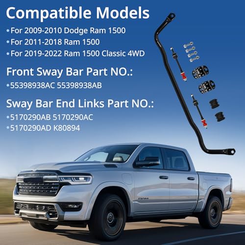 Front Sway Bar End Links Kit for Dodge Ram 1500 2009-2018 Classic 2019-2022 by High Soar - Used condition - Image 2