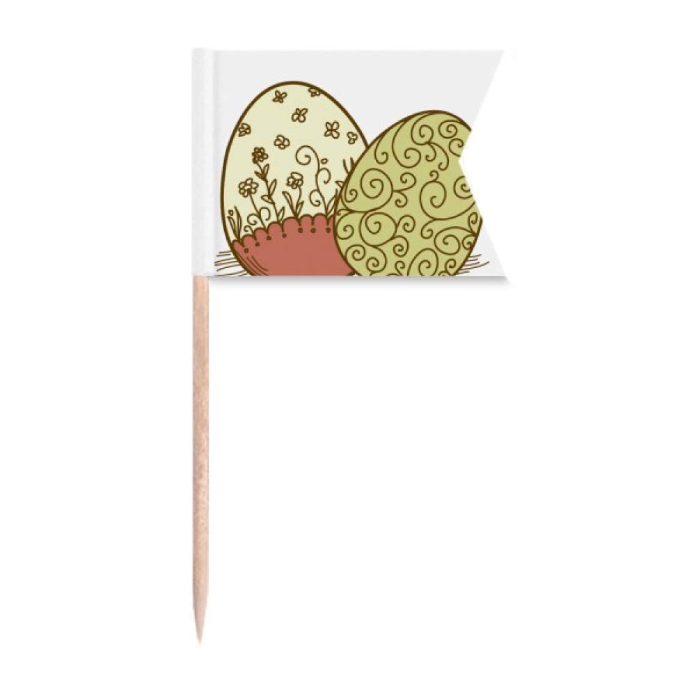 Oeufs de pâques pics décoratifs DIYlab pour gâteau de fête de religion et buffet de pâques