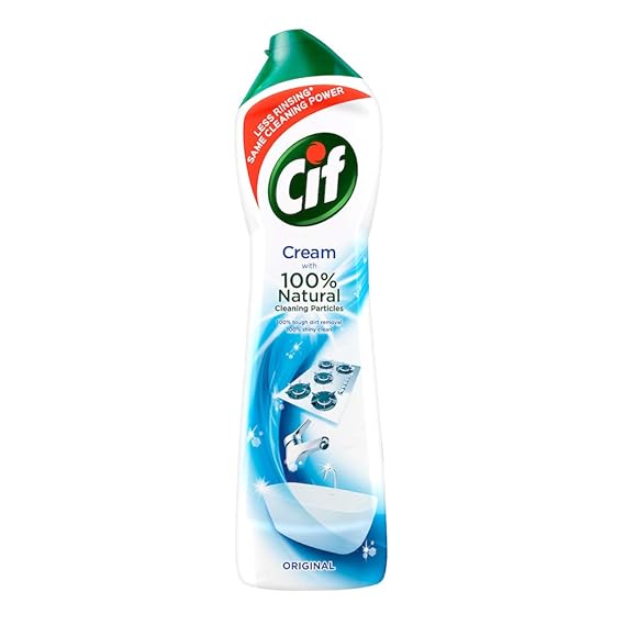 Cif Original Multipurpose Surface Cleaner Cream for Kitchen & Bathroom, Ocean Breeze Scent, 100% Dirt Removal with Natural Cleaning Particles, 500 ml