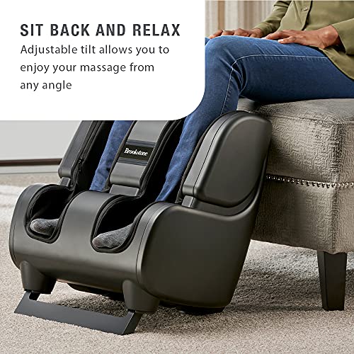 Brookstone Therasqueeze Foot, Calf Massager | Rolling Massage | 4 Massage Programs|Adjustable Tilt #TOP3
