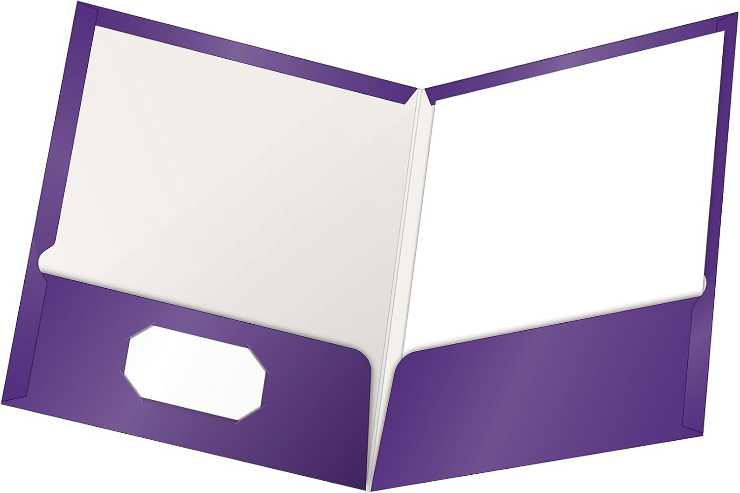 Oxford Laminated Twin-Pocket Folders, Letter Size, Purple, Holds 100 Sheets, Box of 25 (51726EE)