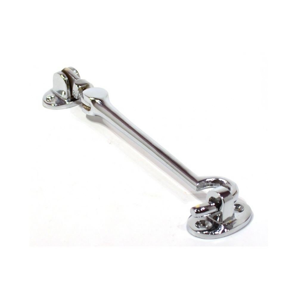 Dzina Chrome Cabin Hook Silent Pattern 200Mm (8 Inch) Pack Of 2