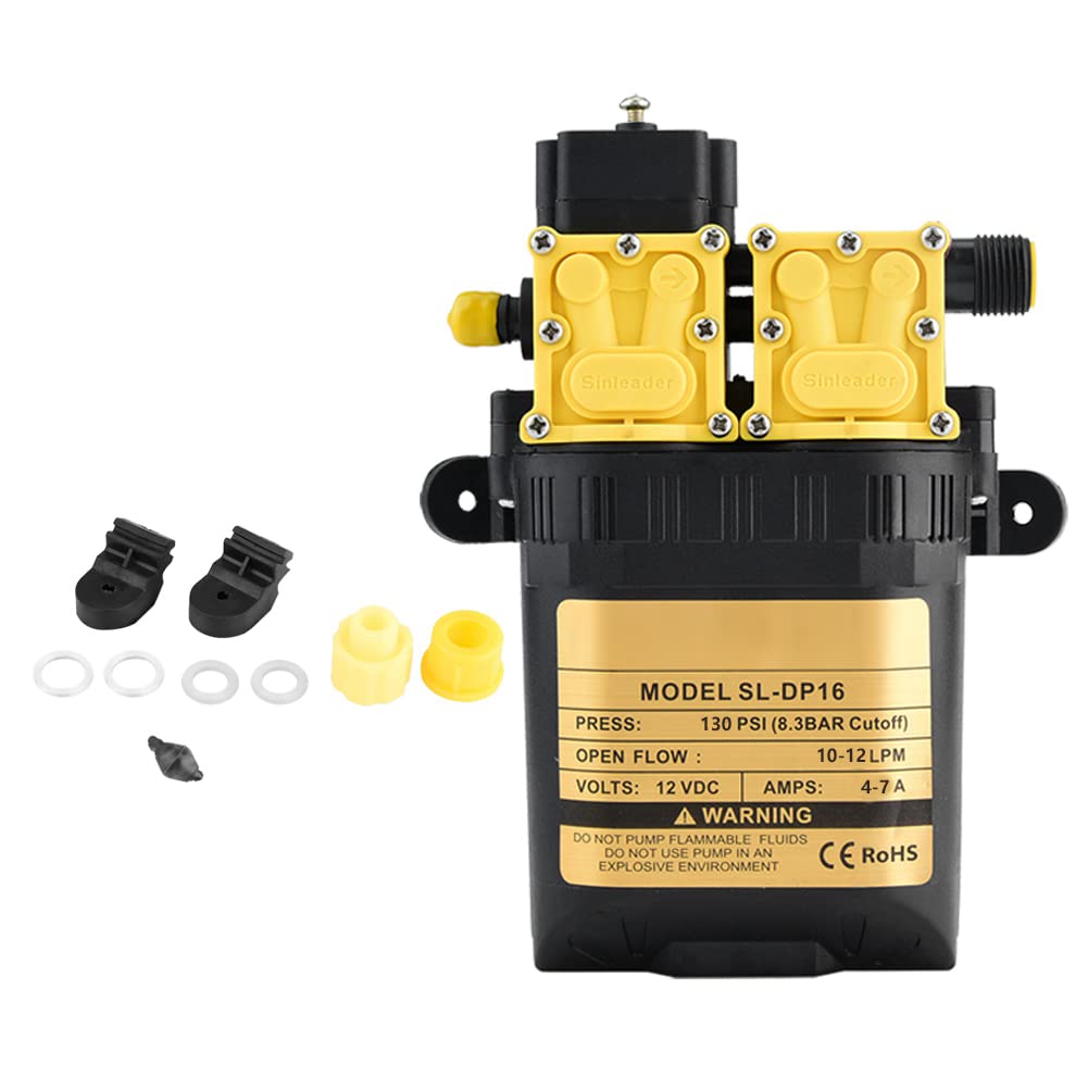 EMUKOEP Pompa per Spruzzatore D'acqua Agricola da 12 V Ad Alte Prestazioni per L'agricoltura, Realizzata con Materiali Durevoli