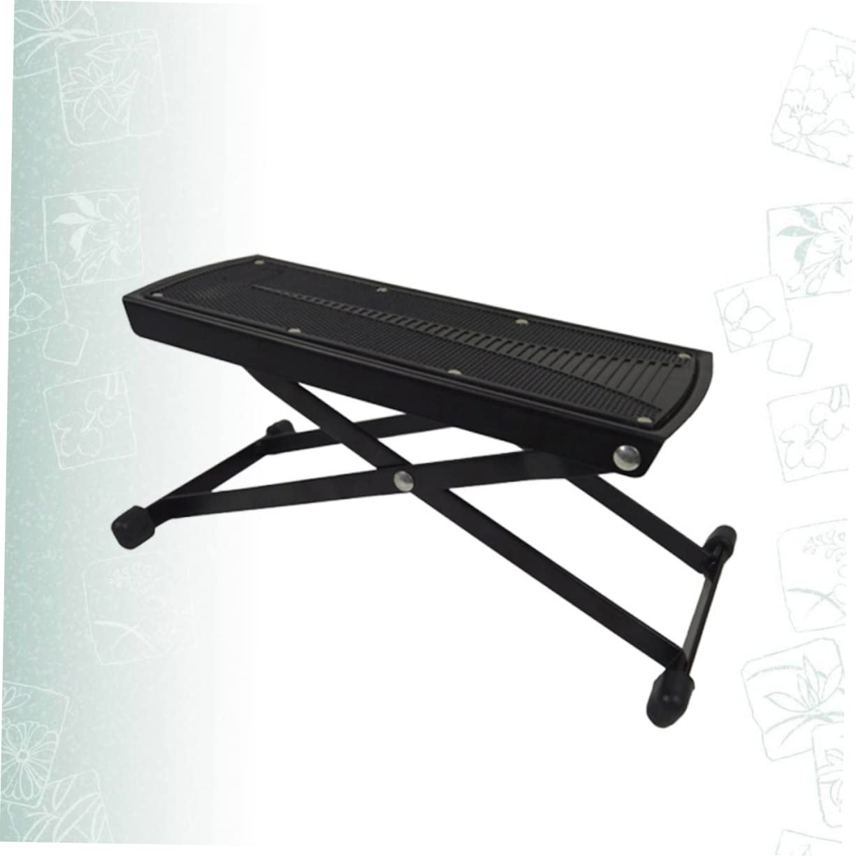 ifundom Guitar Footstool Pedal 6-Gear Height Adjustment Sturdy Metal Frame for Comfortable Playing