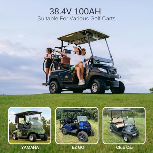 Image of OGRPHY 36V 100Ah Lithium Golf Cart Battery - Conversion Kit with 200A Smart BMS (1000A Peak), Bluetooth & Touch Monitor, 25A Fast Charger | 4000+ Cycles | Fits EZGO, Yamaha, Club Car