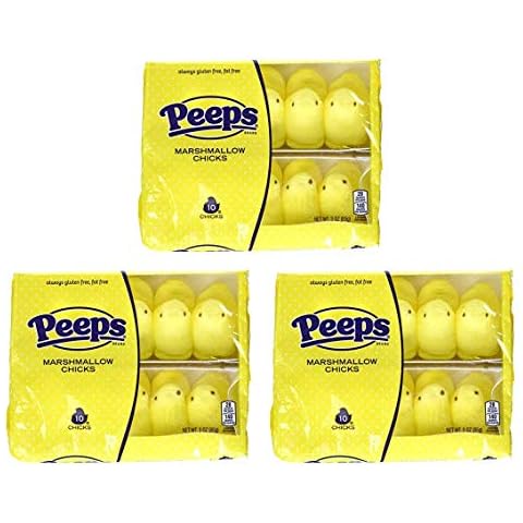 Peeps Yellow Chicks, 10 Count Package - 3 Pack - 30 Chicks Total Cover