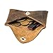 Hide & Drink, Rustic Leather Envelope Shaped Coin Case, Secret Bag Miniature World, Handmade Includes 101 Year Warranty (Bourbon Brown)