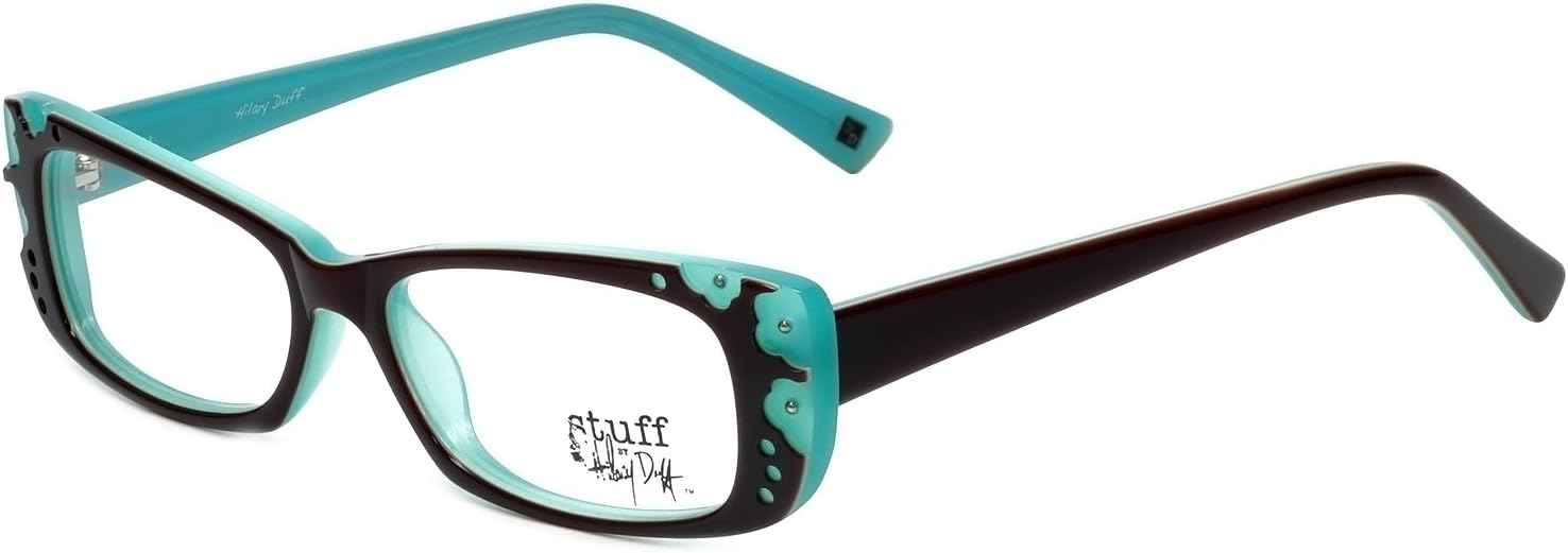 Designer Reading Glasses HD122372-041 in Brown Blue 50mm