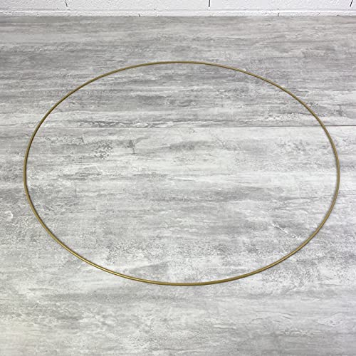 Lealoo Grand Cercle métallique doré Ancien, diam. 70 cm pour Abat-Jour, Anneau epoxy Or Attrape rêves