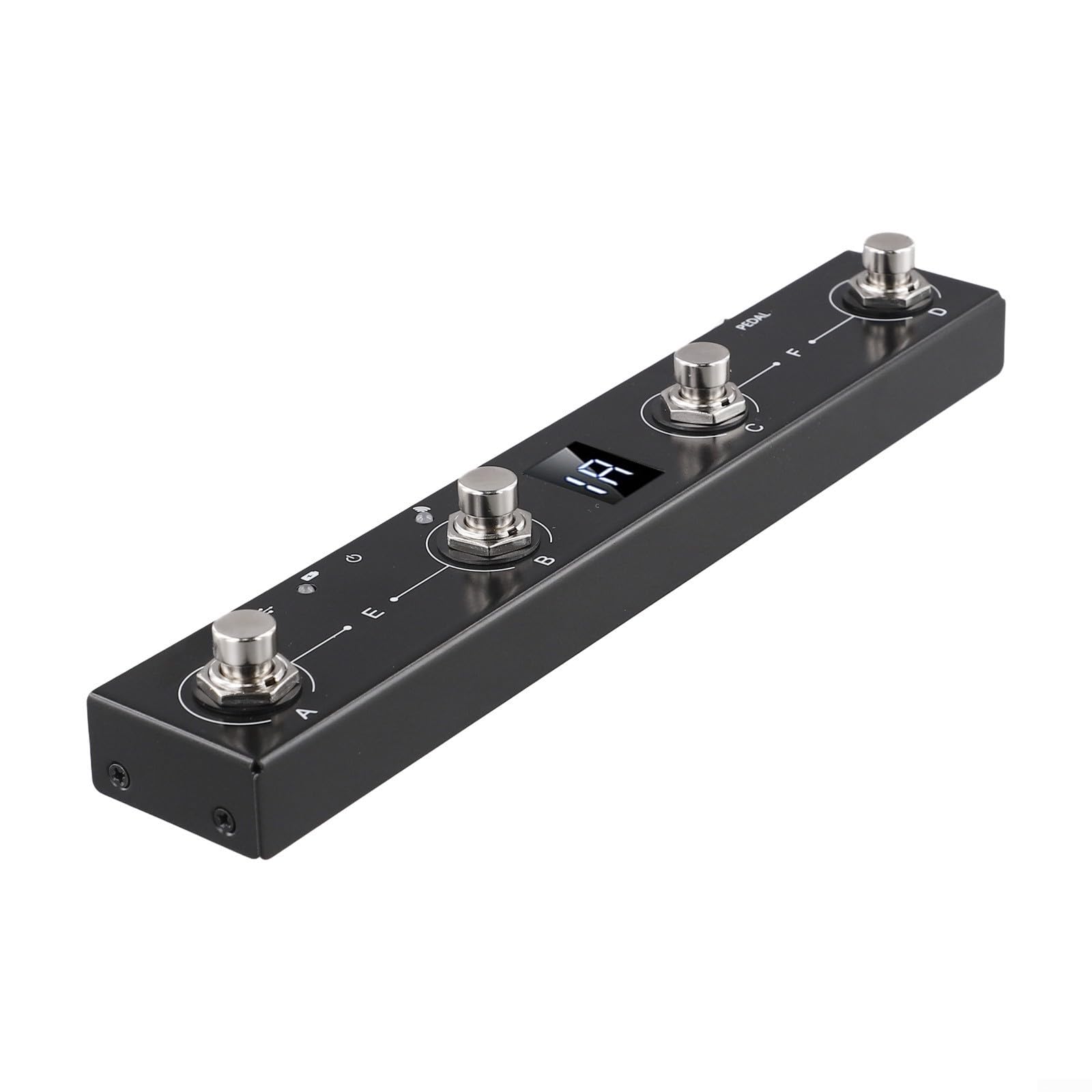 4 botones para controlador de pie midi inalámbrico, modo host USB, construcción de metal, 12 horas, para la duración de la batería, equipo de estudio