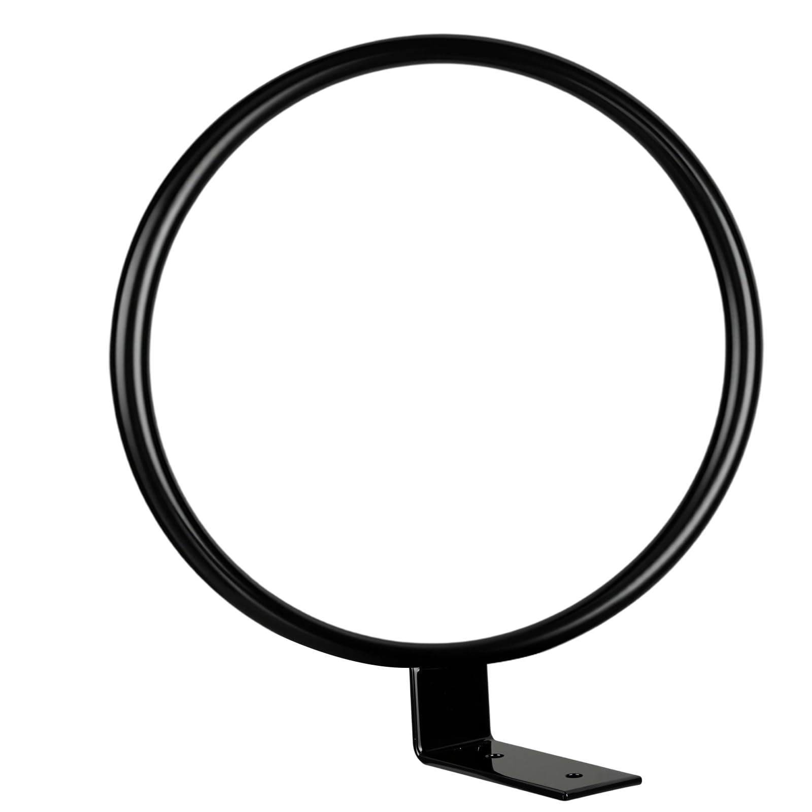 8 Soportes para Macetas de Pared de Metal 20 cm Negro - Anillos para Plantas con Tornillos Incluidos - Jardín Balcón Terraza Interior Exterior