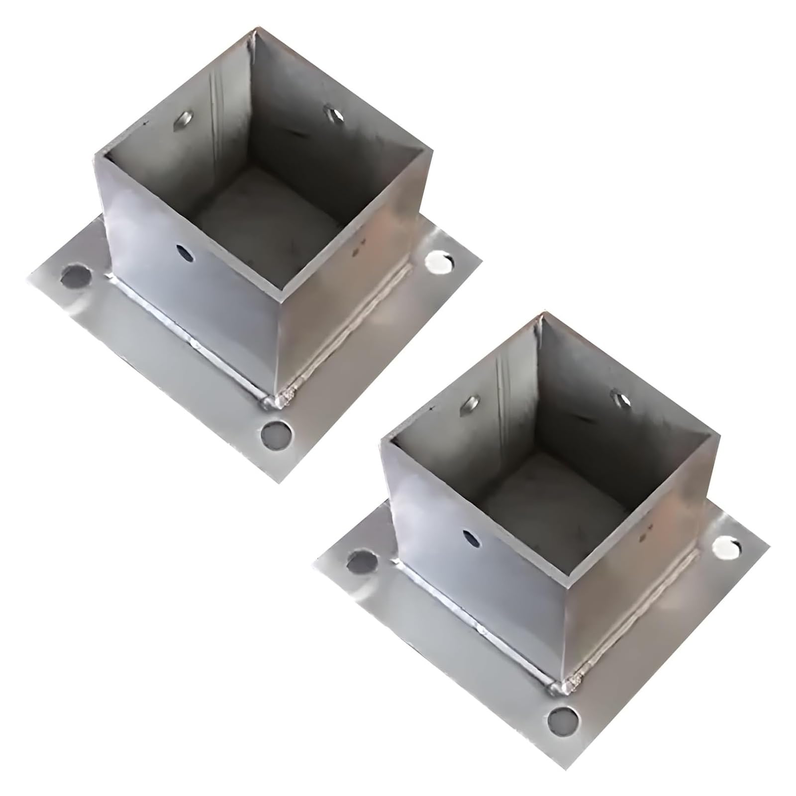 Fence Posts， 2x2 4x4 5x5 6x6 8x8, with Fittings, for Mailbox, Pergola and Deck, Stainless Steel Post Anchors(50x50 Mm(2x2 in),2 Pcs)