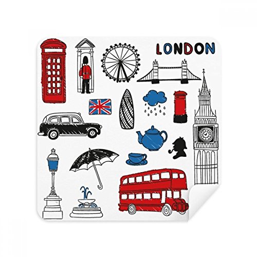 Tissu de nettoyage lunettes motif Londres Big Ben et cabine
