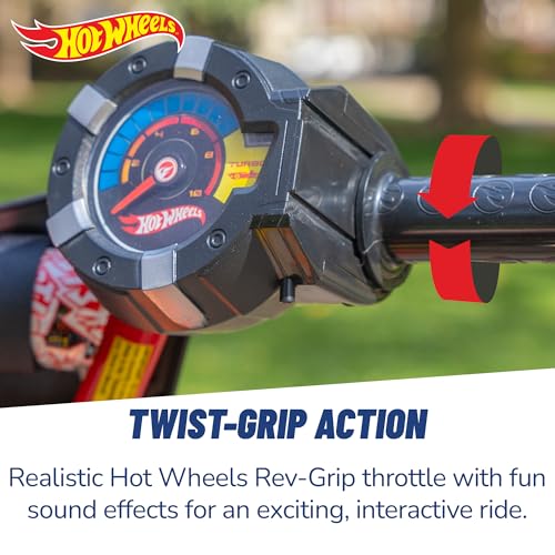 Image of Dynacraft Hot Wheels BMX Bike for Boys, 12-18 Inch Kids Bike, Ages 3-9, Rev Grip Handlebar Feature, Red & Black