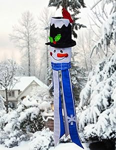 Evergreen Schneemann Windsack