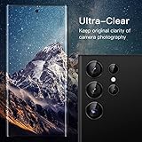 JETech Camera Lens Protector for Samsung Galaxy S23 Ultra 5G 6.8-Inch, 9H Tempered Glass Metal Individual Ring Cover, Easy Installation Tray, HD Clear, 1 Set (Phantom Black) - Image 3