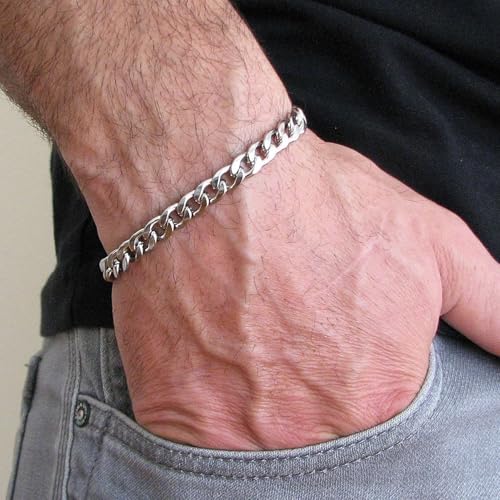 Pulsera para hombre cadena cubana 8.2 pulgadas miniatura 3