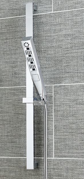 Miniatura 2 de Delta Faucet Tetra H2Okinetic - Barra deslizante de mano con manguera, cabezal de ducha de mano cromado, ducha de mano con barra deslizante, ducha