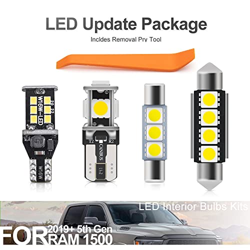 Kit 12 Lámparas LED Interior Blanco 6000K para Dodge RAM 1500 miniatura 7