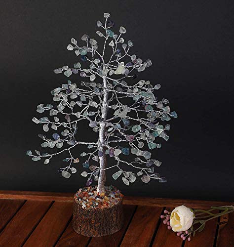 Image of ZAICUS Fluorite Crystal Tree Feng Shui Bonsai Good Luck Decor