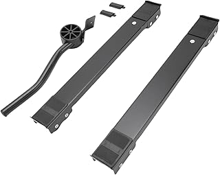 Appliance Rollers Heavy Duty, Furniture Movers with Anti Vibration Rubber Pads, Adjustable Base Length, Dual Brake Design, Easily Move for Washers, Refrigerators, (Black Directional Wheel +