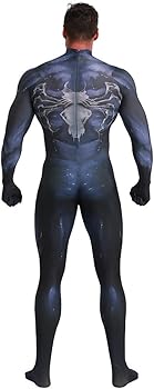【XL】ヴェノム・スパイダーマン ラテックス 全身コッスプレ0.25mm スパイダーマン ヴェノム Spider-Man Venom 全身タイツ 弾力・伸縮性