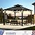 Modern Shade Hardtop Gazebo 10' x 10', Permanent Metal Gazebo with 4 LED Lights, Outdoor Gazebo with Galvanized Steel Roof & Frame Patio Gazebo for Backyard, Deck, Garden, Lawn