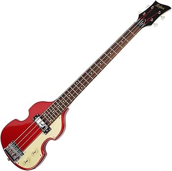 Amazon | Hofner Shorty Violin Bass Red エレキベース | エレキ
