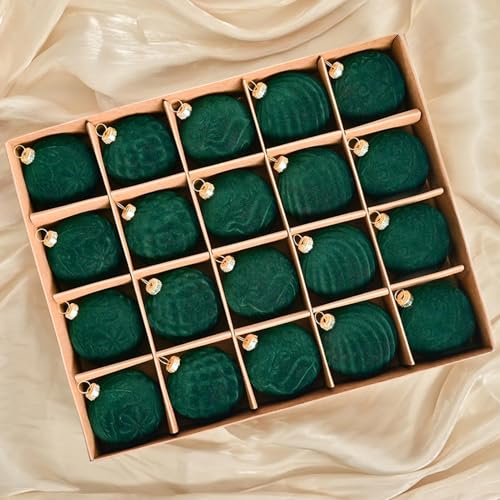 Ensemble de 20 boules de Noël en velours et pendentifs décoratifs - 7
