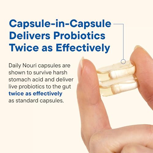Daily Nouri Weight Support Probiotic for Women & Men | Supports Healthy Weight Management, Metabolism, Digestion & Gut Health | 3 Clinically Studied Strains + Vegan Omega Oil | 30-Day Supply - Image 5