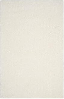 ZBLER Carpet Shaggy Super Soft Carpet for Home & Living Room (3x5 feet, Ivory)