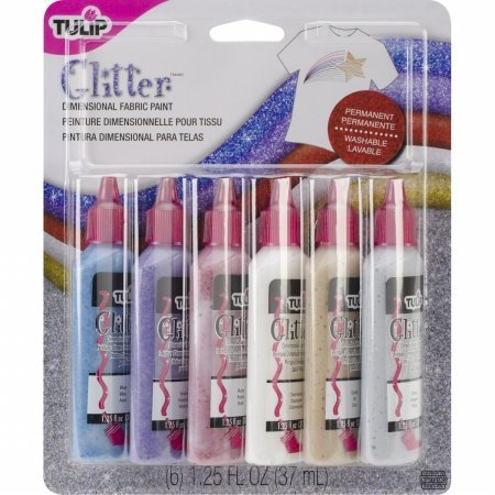 Tulip Dimensional Fabric Paints 1.25oz 6/Pkg-Glitter
