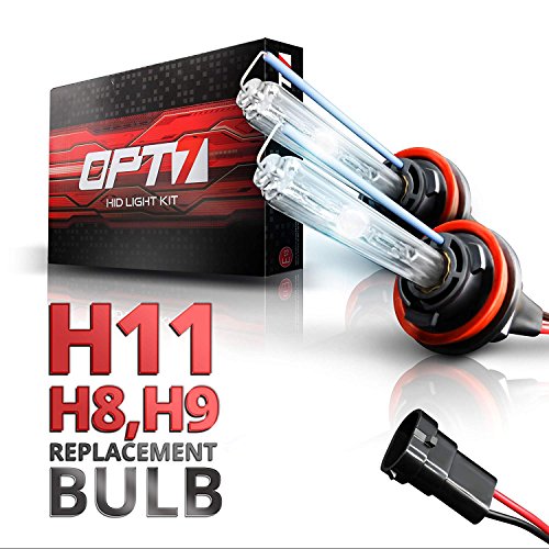 OPT7 2pc Blitz H11 Replacement HID Bulbs [6000K Lightning Blue] Xenon Light