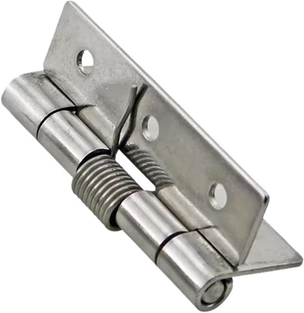 304 Stainless Steel 2.5-inch Spring Automatic Door Hinge of Industrial Equipment Cabinet 1Pcs