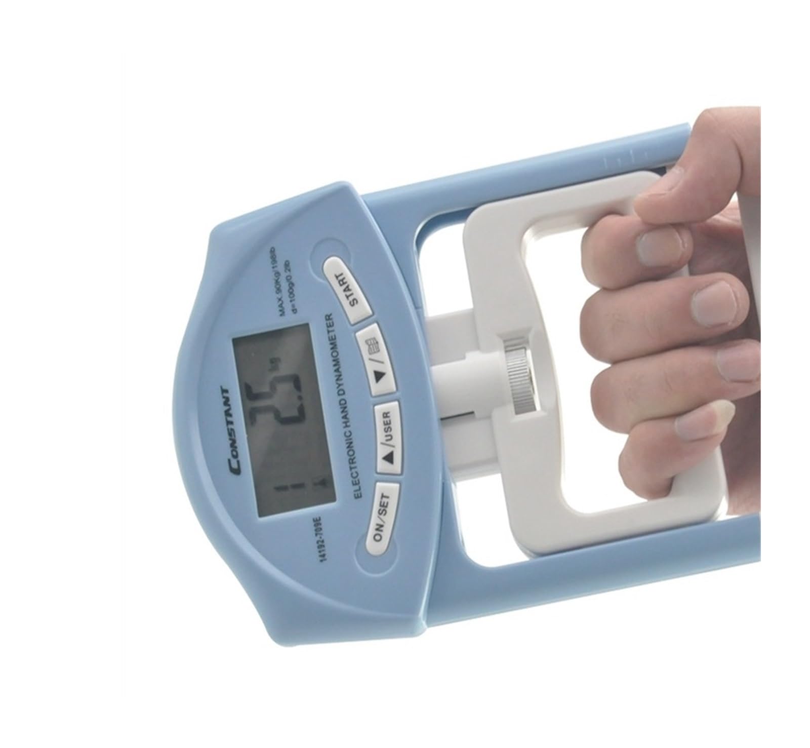 Dinamómetro, Dinamómetro digital de mano con medidor fuerza agarre, pantalla LCD 300 lb, dinamómetro electrónico para uso deportivo en el hogar y la escuela(Grey)