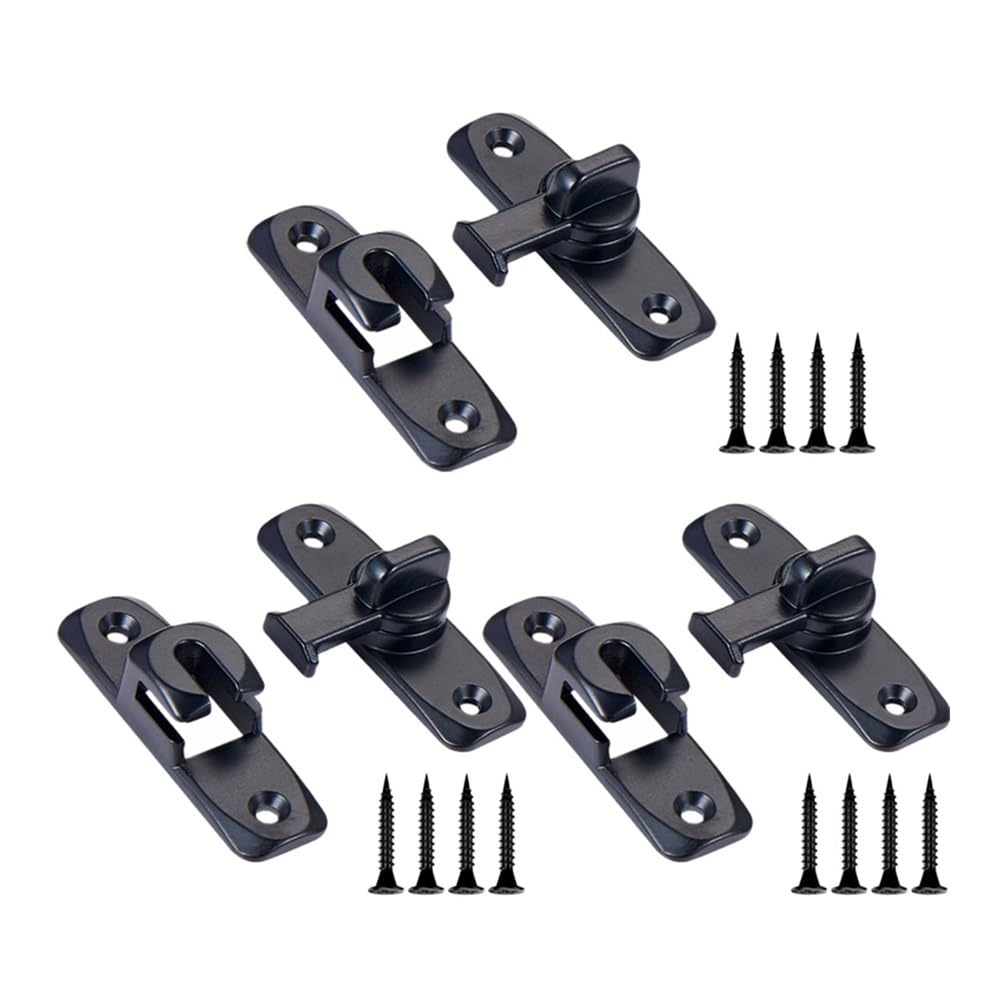 3Pcs Flip Door Latches,Aluminum 180 Degree Rotating Door Bolt,Thick Anti Rust Privacy Lock