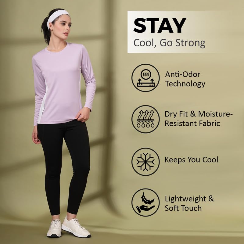 Image of CHKOKKO Tshirt for Woman Regular Fit Gym Workout Lightweight T Shirt for Women Breathable Round Crew Neck T Shirts for Sports Like Training, Running