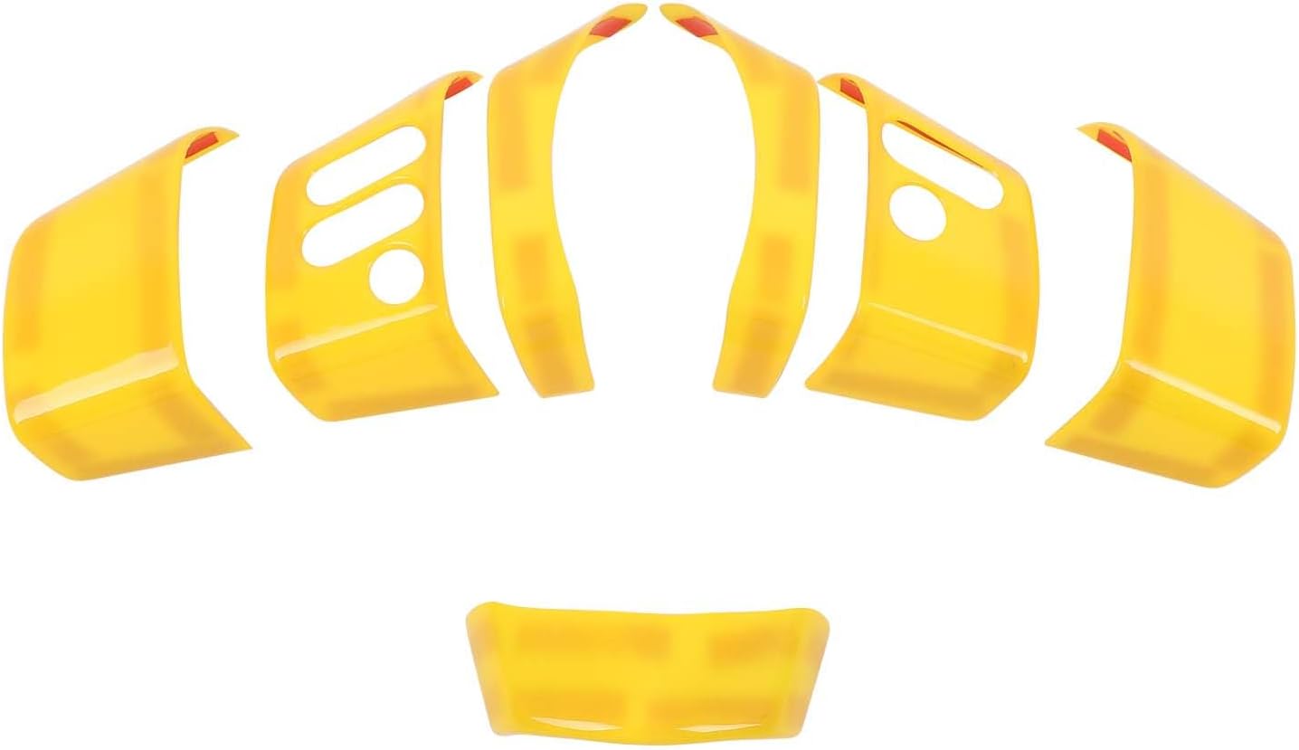 Fit for Toyot@ FJ Cruiser 2007-2021 Center Console Button Cover, ABS Car Center Console Panel Protection Frame Molding Sticker Trim, 7PCS (Yellow, 7PCS)