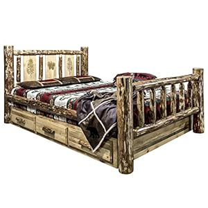 Montana Woodworks Glacier Country Collection King Bed Daybed US Standard Stain Clear Lacquer Finish