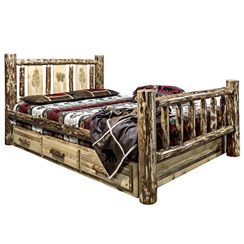 Montana Woodworks Glacier Country Collection King Bed Daybed US Standard Stain Clear Lacquer Finish