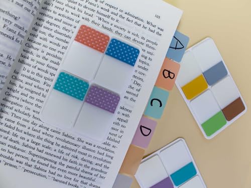 Image of ELII 900 PCS 1 Inch Book Tabs Sticky Index Tabs,Writable Repositionable | File Tabs Flags, Colored Page Markers, Labels for Reading Notes, Books and Classify Files, Smooth Writing,Transparent