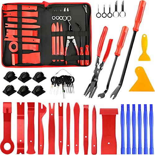 Retoo Auto Demontage Werkzeuge 45 Stück Auto Zierleistenkeile-Set KFZ Reparatur Verkleidungs Werkzeug Universal für Entfernung Autotür Türverkleidung Platten Auto-Trim Removal Kebelwerkzeug