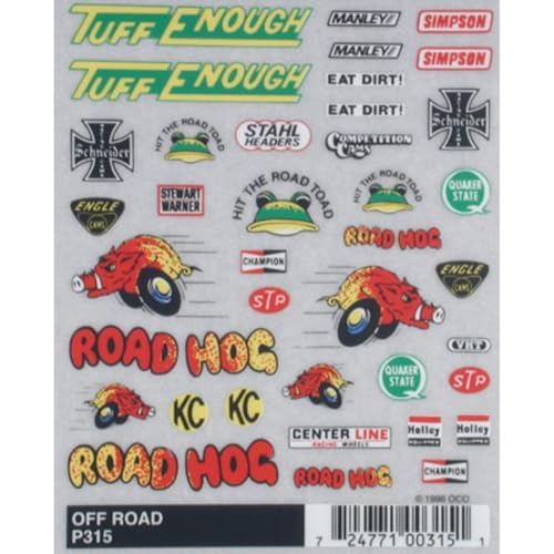 Woodland Scenics Pinecar Dry Transfer Decals Off-Road PIN315