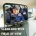 Funbliss Baby Car Mirror for Rear Facing Seat,360° Rotation, Safety Certified Shatterproof Acrylic Glass, Clear Wide View,Infant Mirror for Car Seat Rear Facing