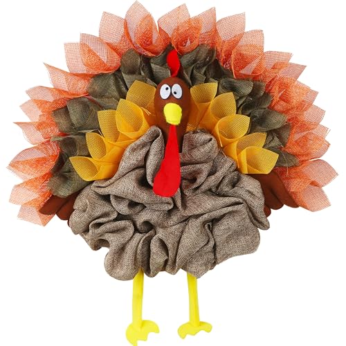 CYNOSA-Thanksgiving-Door-Decorations-Turkey-Decor-Turkey-Wreath-Thanksgiving-Wreath-for-Front-Door-Turkey-Decorations-Fall-Thanksgiving-Door-Hanger-Gobble-Gobble-Sign-Thanksgiving-Decorations CYNOSA Thanksgiving Door Decorations Turkey Decor Turkey Wreath Thanksgiving Wreath for Front Door Turkey Decorations Fall Thanksgiving Door Hanger Gobble Gobble Sign Thanksgiving Decorations