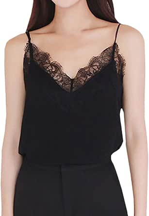 YEKEYI Camicetta in pizzo per donna, a maniche lunghe, con collo a camicia trasparente, floreale, Beige, M